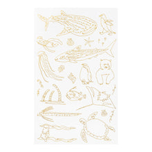 Load image into Gallery viewer, midori, Sea Creatures, Foil Transfer Sticker for Journaling

