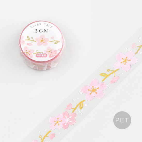 BGM, Sakura．First Sakura Blossom, Clear Tape, 20mm x 5m