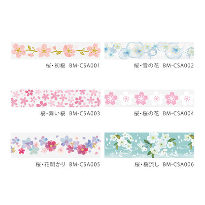 BGM, Sakura．Flow of Flower, Clear Tape, 30mm x 5m