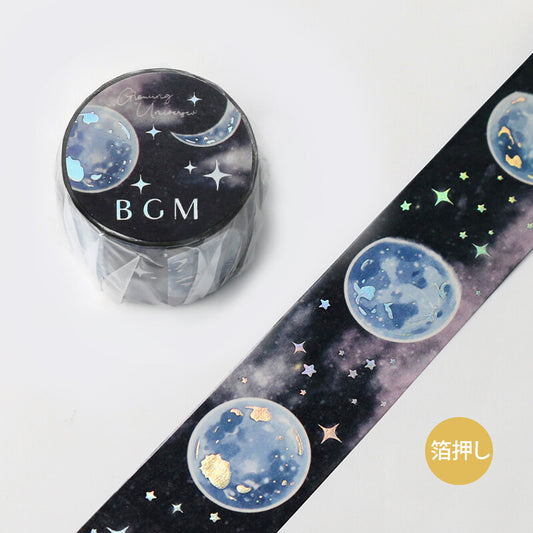 BGM, Moon Cycle, Washi Tape Foil Stamping, 30mm x 5m