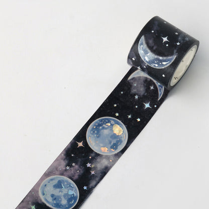 BGM, Moon Cycle, Washi Tape Foil Stamping, 30mm x 5m