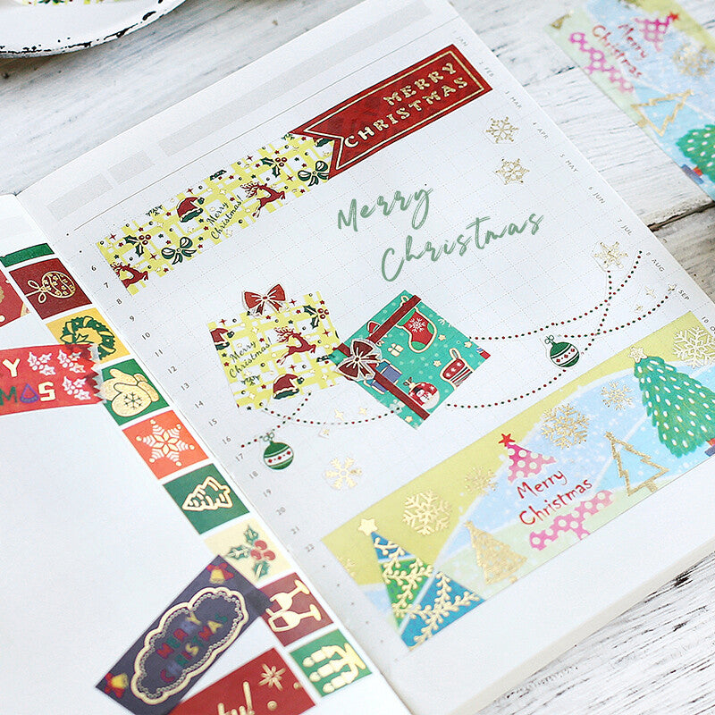 BGM, Christmas Limited．Pattern, Washi Tape Foil Stamping, 15mm x 5m