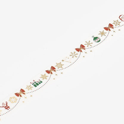 BGM, Christmas Limited．Decoration, Washi Tape Foil Stamping, 15mm x 5m
