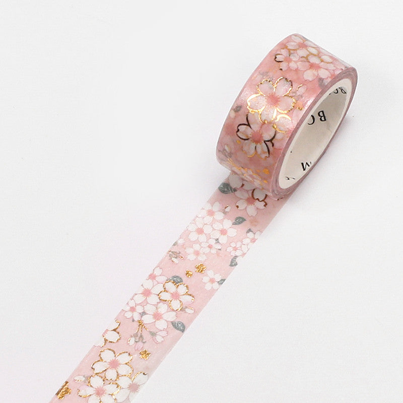 Cherry Blossom, Washi Tape Foil Stamping, 15mm x 5m