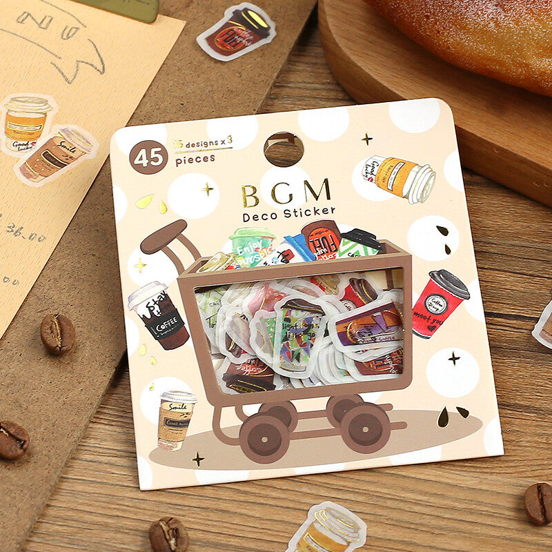 BGM, Coffee Vending Machine, Stickers