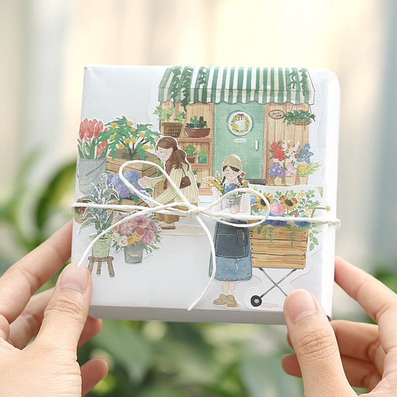 BGM, Little Shop - Flower Shop, Linen Paper Stickers