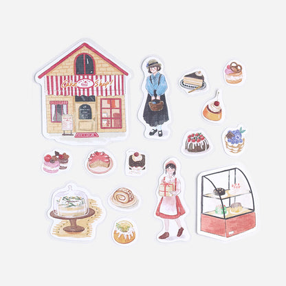 BGM, Little Shop - Cake Shop, Linen Paper Stickers