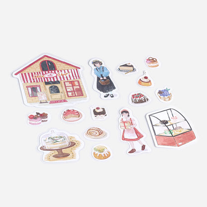 BGM, Little Shop - Cake Shop, Linen Paper Stickers