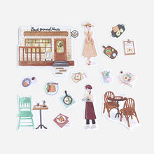 Load image into Gallery viewer, BGM, Little Shop - Brunch Cafe, Linen Paper Stickers
