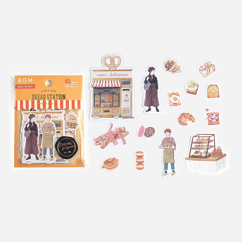 BGM, Little Shop - Bread Station, Linen Paper Stickers