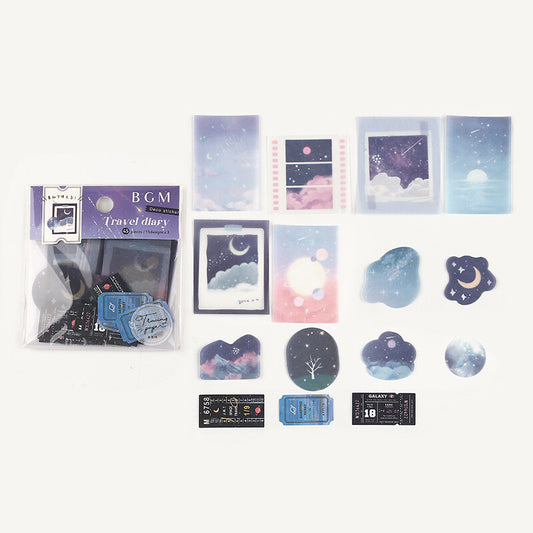 BGM, Travel Diary．Starry Sky, Tracing Paper Stickers