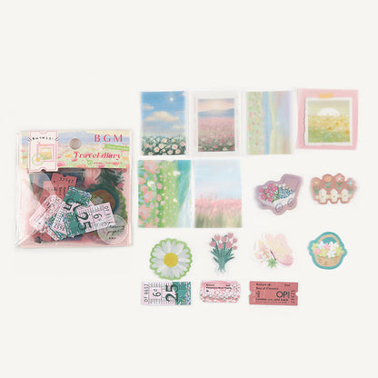 BGM, Travel Diary．Flower Farm, Tracing Paper Stickers