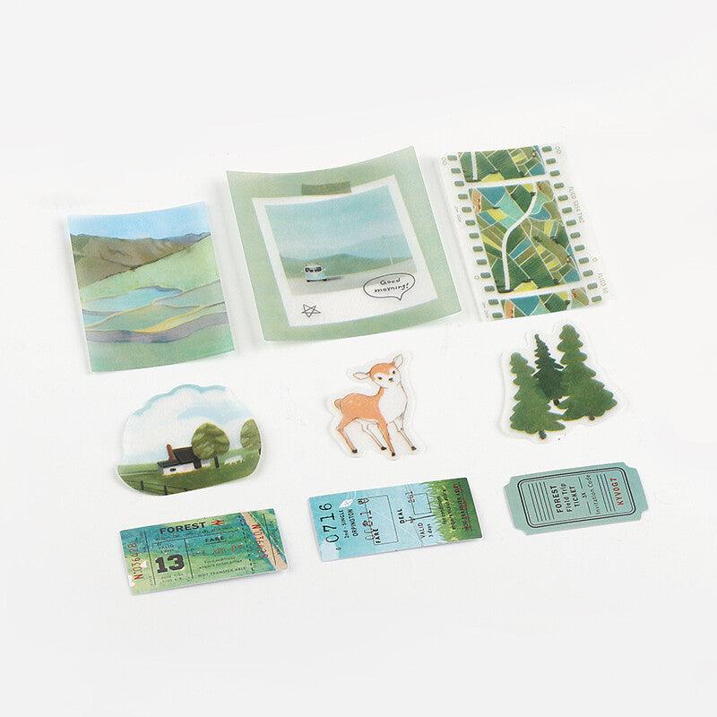 BGM, Travel Diary．Forest, Tracing Paper Stickers