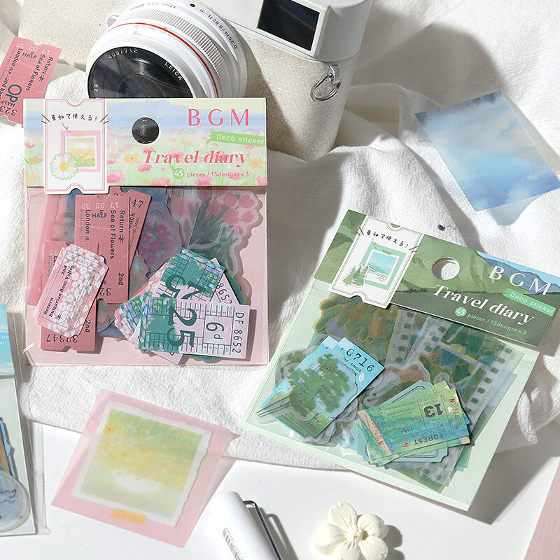 BGM, Travel Diary．Forest, Tracing Paper Stickers