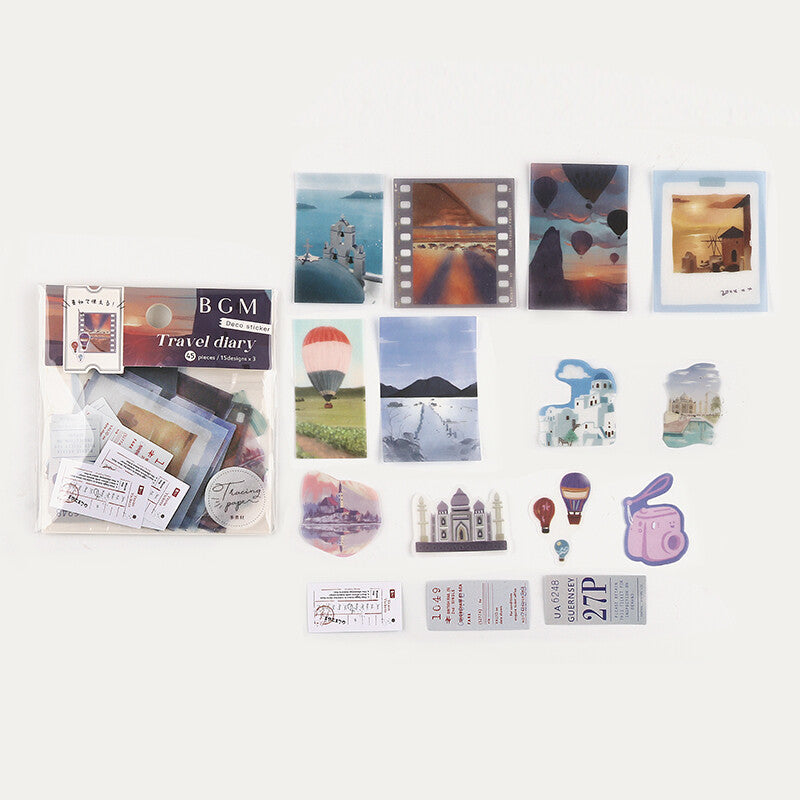 BGM, Travel Diary．Worldwide, Tracing Paper Stickers