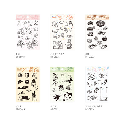 BGM, Spring Sakura, Clear Stamps