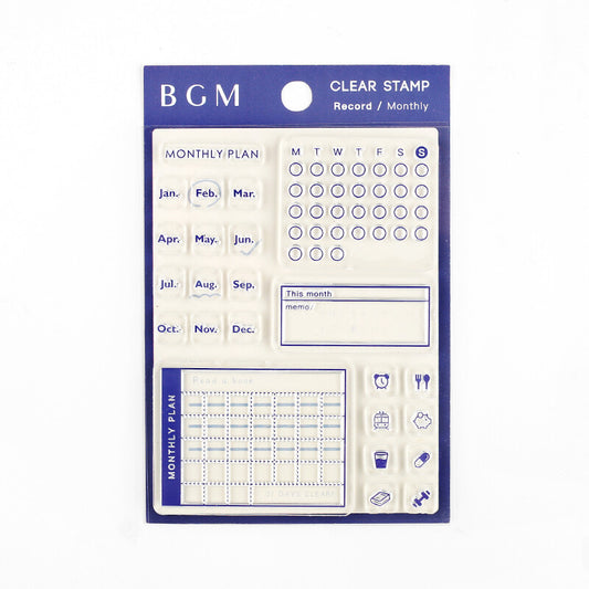 BGM, Record．Monthly, Clear Stamps