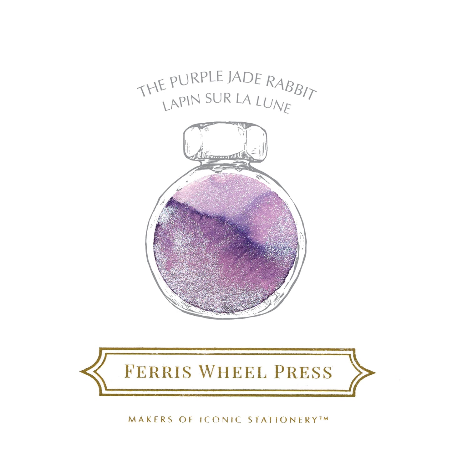 Ferris Wheel Press, Purple Jade Rabbit, Curious Collaborations - Special Edition Lunar New Year Twin Jade, 38ml Ink