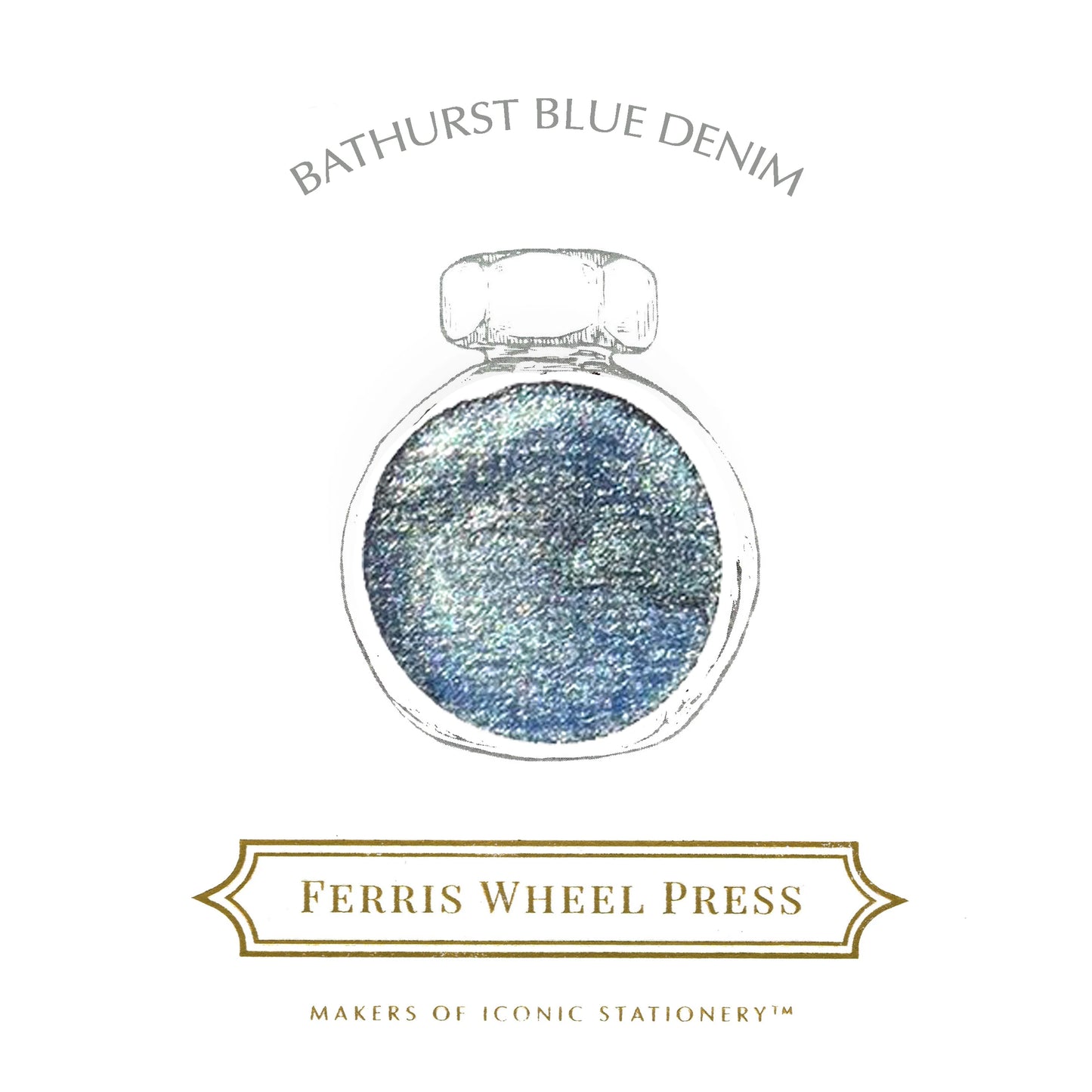 Ferris Wheel Press, Bathurst Blue Denim, The Fashion District Collection, 38ml Ink