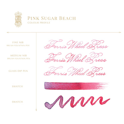 Ferris Wheel Press, Pink Sugar Beach, The Sugar Beach Collection, 38ml Ink