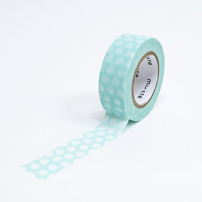 MARK'S, Dot Blue, maste Masking Tape Writable with Water-based Ink Pen, 15mm x 10m