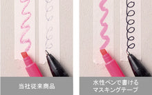 將圖片載入圖庫檢視器 MARK&#39;S, Stripe Pink, maste Masking Tape Writable with Water-based Ink Pen, 15mm x 10m
