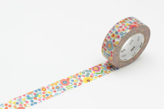 Masking Tape - mt ex, Mini Flower Garden, 15mm x 10m - KEY Handmade
 - 1