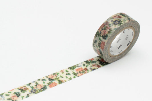 Masking Tape - mt ex, Mini Flower Botanical Art, 15mm x 10m - KEY Handmade
 - 1