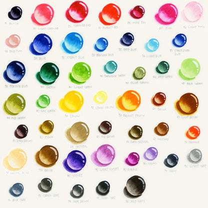Kuretake, ZIG Clean Color Real Brush, 48-Color Set