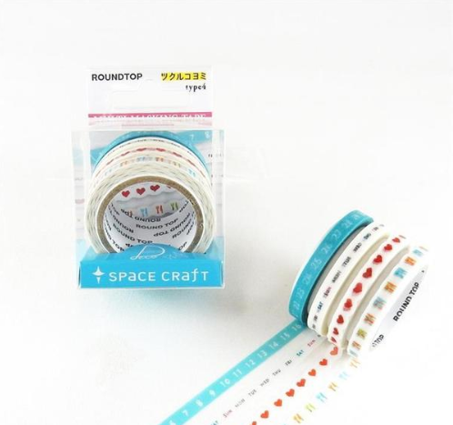 Calendar maker - type 4, ROUND TOP Masking Tape