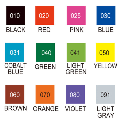 Kuretake, ZIG Clean Color f, 12 colors set, Dual Tip, 0.5mm / 1.2mm