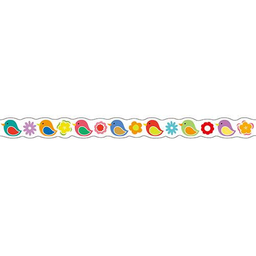 PINE BOOK Nami-Nami Deco, カラフル・トリと花 (Colorful Bird and Flower)