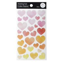 將圖片載入圖庫檢視器 PINE BOOK, Color Pallet Heart, Stickers, Pack of 4 Sheets in 4 Colors
