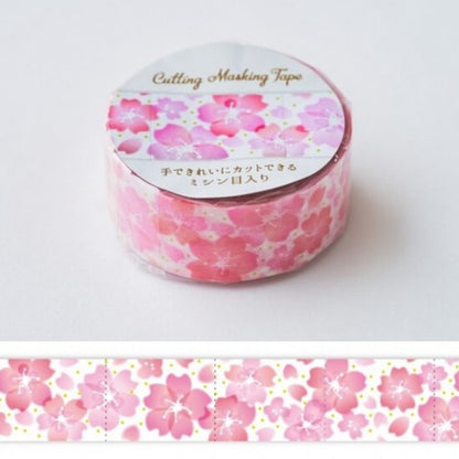 PINE BOOK, Sakura, Cutting Masking Tape, 15mm x 5m